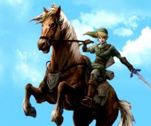 Puzzle Link με άλογο με ένα σπαθί στο περιπέτειες του The Legend of Zelda παιχνίδι βίντεο